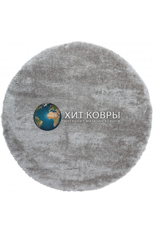 Турецкий ковер Паффи шагги 003 Серый круг
